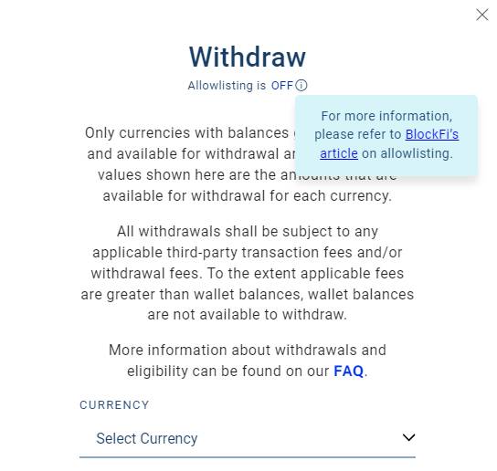 Blockfi no withdrawal notice