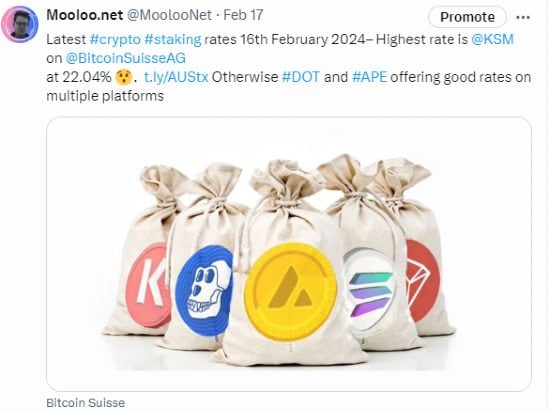 Crypto Staking Rates