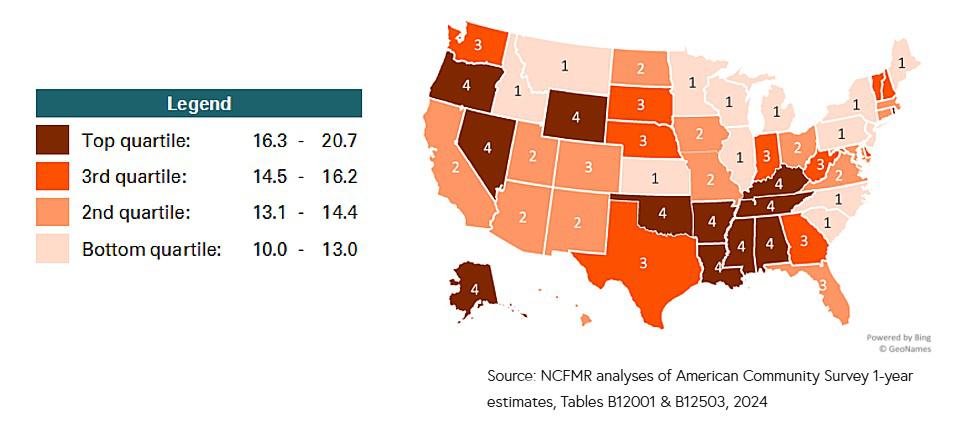 Divorce Rates In The United States 2024