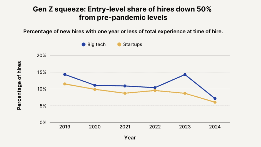 New grad hiring drops